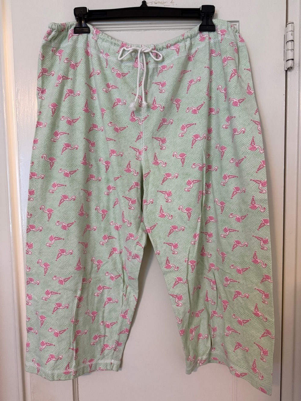 Women’s Mint & Pink Flamingo Cotton Pajama Pants